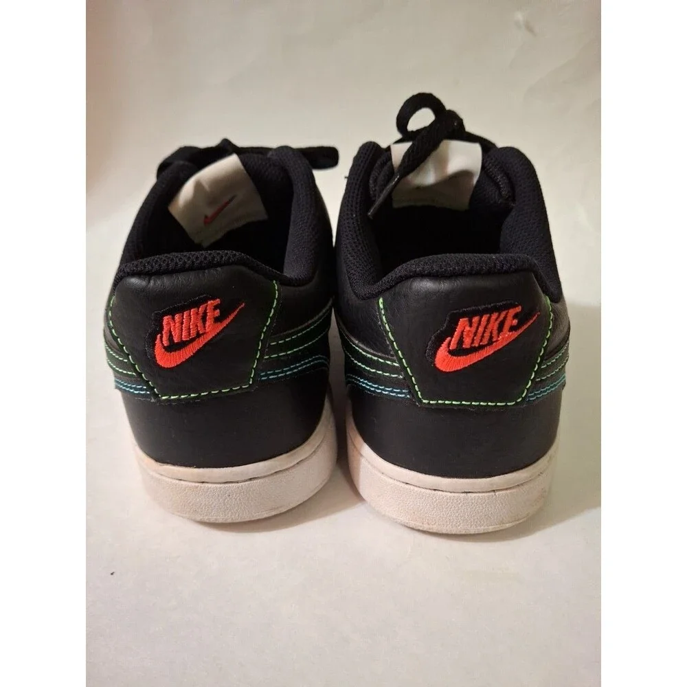 Nike CD 5463-006 Court Vision Low Overlay Stitch Black and Blue Leather Men's 10